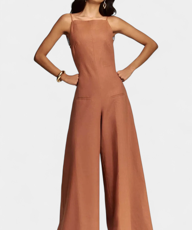 Belén Mono Halter Wide-Leg with Drape Radiante