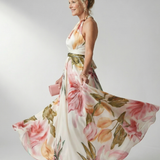 Amiela™ | Dress Maxi Halter Printed Floral Grande