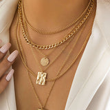 Collar of Colgante Geométrico of Cadena of Metal