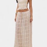 Eugenie Matching Set with Pleated Top and Skirt