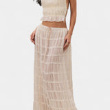 Eugenie Matching Set with Pleated Top and Skirt