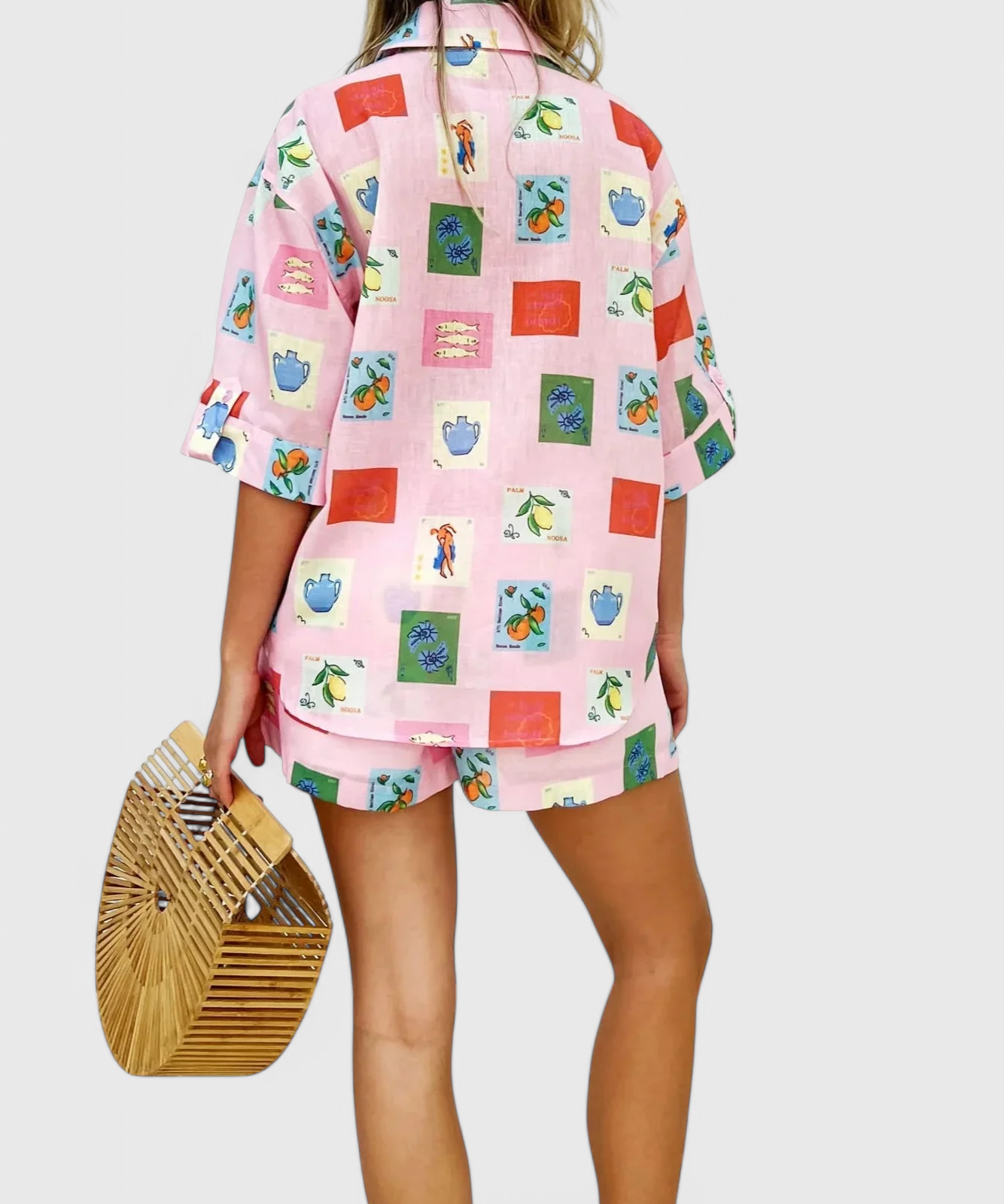 Paula Set of Print Pink