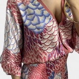 Shae Set Soft of Blouse and Skirt of Cola of Pez Floral