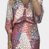 Shae Set Soft of Blouse and Skirt of Cola of Pez Floral