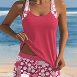 Teodora™ | Tankini top with swim shorts print