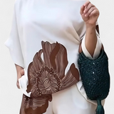 Sybella Set Floral of two-piece with Shoulder Descubierto and Trousers Straight
