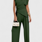 Sofia Set Asymmetric with Shoulders Drapeados