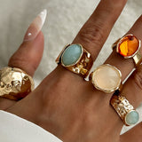 Set of Rings Abiertos with Strass