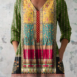 Emilia™ | Blouse Túnica with V-neckline