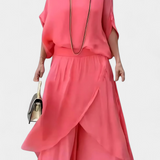 Maravilla Set Flowy of two-piece with Top Loose and Skirt Asymmetric