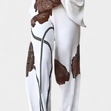 Sybella Set Floral of two-piece with Shoulder Descubierto and Trousers Straight