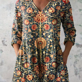 Celia™ | Blouse Túnica with V-neckline