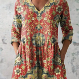 Lía™ | Blouse Túnica with V-neckline