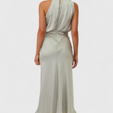 Rina Dress Elegant of Neckline Halter Drapeado