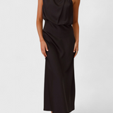 Rina Dress Elegant of Neckline Halter Drapeado