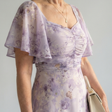 Valentía™ | Dress Long Floral with Sleeve Mariposa and Neckline Cuadrado