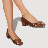 LivanaTM | Heels cuadrados efecto croco