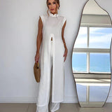 Benigna™ | Set White Túnica Ruffle and Trousers
