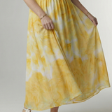 Silvana™ | Dress Midi Halter with Waist Gathered