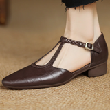 Mercedes™ | Bailarina Mary Jane with Tira T and Texture Cocodrilo