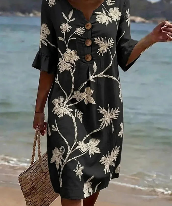 Women's Casual Floral Print Dress.
