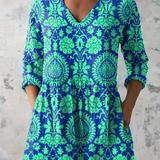Inés™ | Blouse Túnica with V-neckline