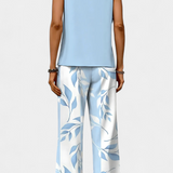 Martina Boho Set Elegant Sleeveless with Trousers Recto Print