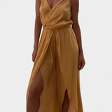 Donatila Mono of Cotton Lavado with Slits side panels and Neckline Cruzado