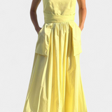 Dezi Dress Long Strapless with Cordones side panels Ajustables
