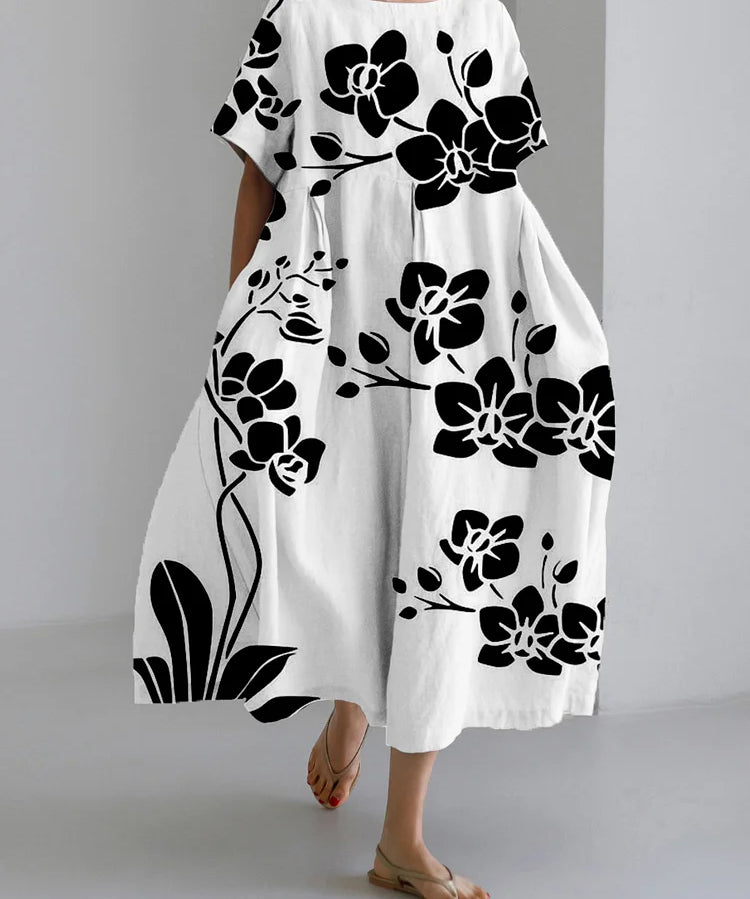 Mariela™ | Dress wide Floral White