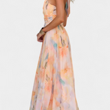Alaia Dress Printed Watercolor and Neckline Halter