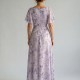 Valentía™ | Dress Long Floral with Sleeve Mariposa and Neckline Cuadrado