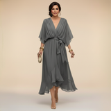 MARTATM | Dress Of Chiffon With V-neckline