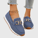 Sinforosa™ | Mocasín Deportivo with Buckle Dorada