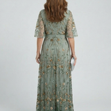 SelenaTM | Dress Maxi Halter Floral in Green Sage