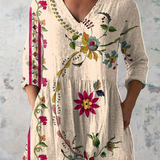 Clara™ | Blouse Túnica with V-neckline