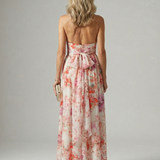 Elyana™ | Dress Maxi Floral Halter of Fabric Flowy