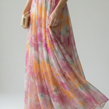 IselaTM | Dress Maxi Wrap with Gradient in and Straps Thin