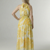 Silvana™ | Dress Midi Halter with Waist Gathered