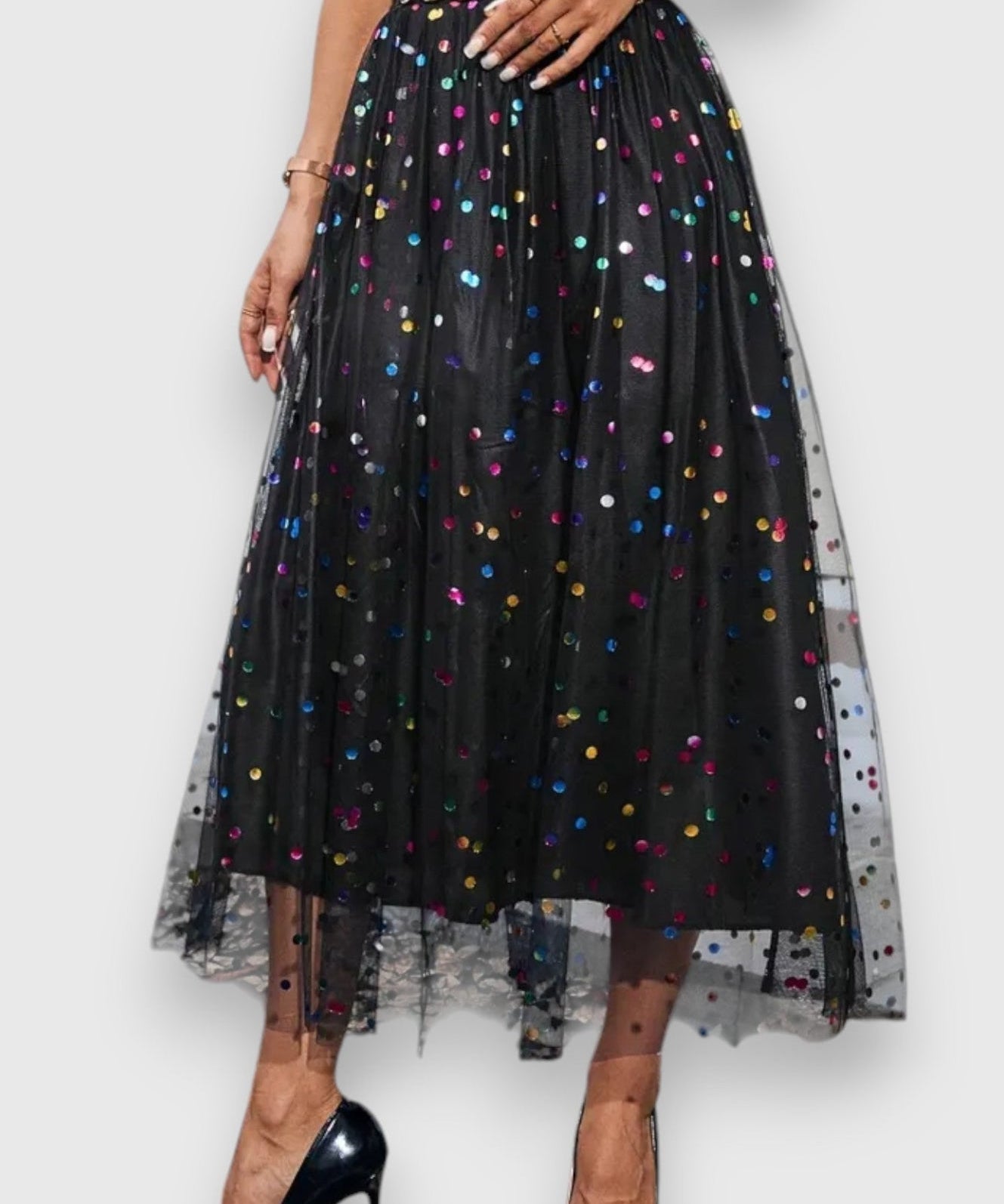 Claire Skirt Polka-Dot Colorida