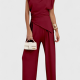 Sofia Set Asymmetric with Shoulders Drapeados