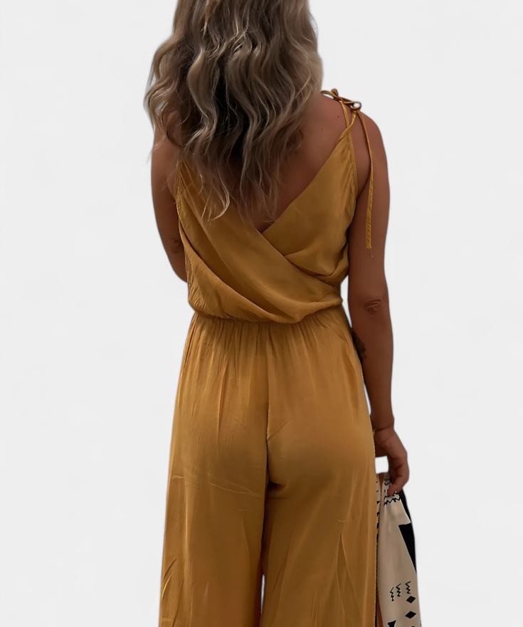 Donatila Mono of Cotton Lavado with Slits side panels and Neckline Cruzado