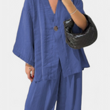 Eli Set Oversize of Top with V-Neck and Trousers Recto
