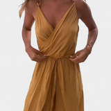 Donatila Mono of Cotton Lavado with Slits side panels and Neckline Cruzado