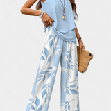 Martina Boho Set Elegant Sleeveless with Trousers Recto Print