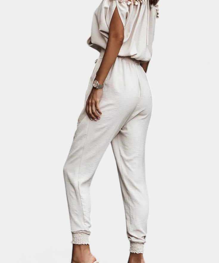Solene Mono Casual with Off-Shoulder and elastic waistband