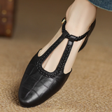 Mercedes™ | Bailarina Mary Jane with Tira T and Texture Cocodrilo