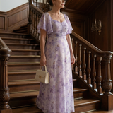 Valentía™ | Dress Long Floral with Sleeve Mariposa and Neckline Cuadrado