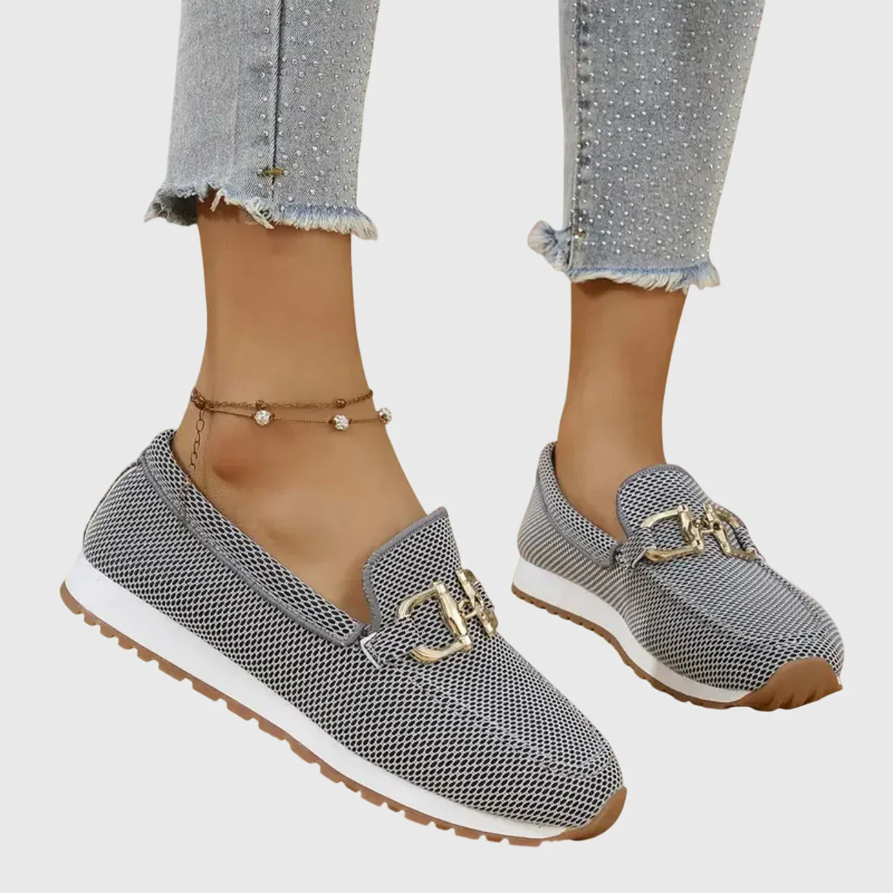 Sinforosa™ | Mocasín Deportivo with Buckle Dorada