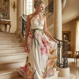 Amiela™ | Dress Maxi Halter Printed Floral Grande